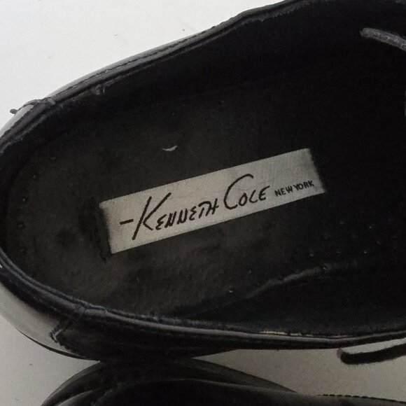KENNETH COLE | Patent Leather Square Toe Lace Shoes Black Sz 10M - Picture 4 of 5